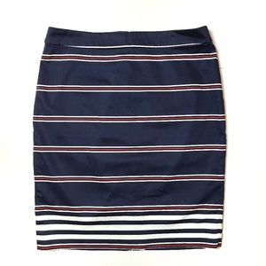 J.Crew Stripe Print Pencil Skirt
